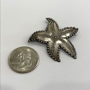 Sterling Silver Starfish Brooch